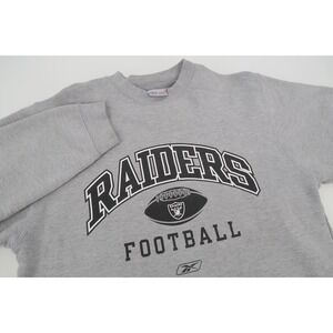 Vintage Oakland Raiders Football Crewneck Sweatshirt Big Logo Mens Medium Tall